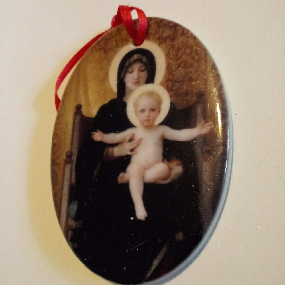 Virgin and Child Christmas ornament